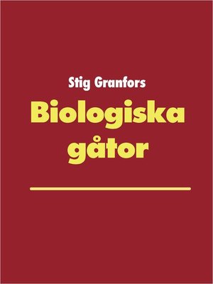 cover image of Biologiska gåtor